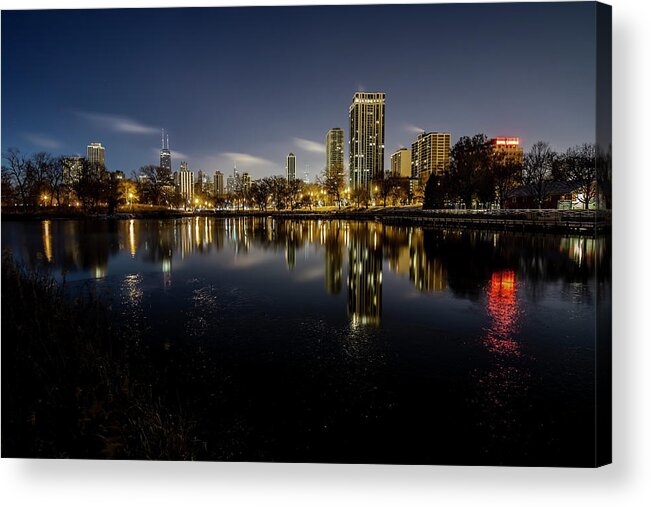 Chicago Acrylic Print featuring the photograph Chicago Skyline at dawn #2 by Sven Brogren