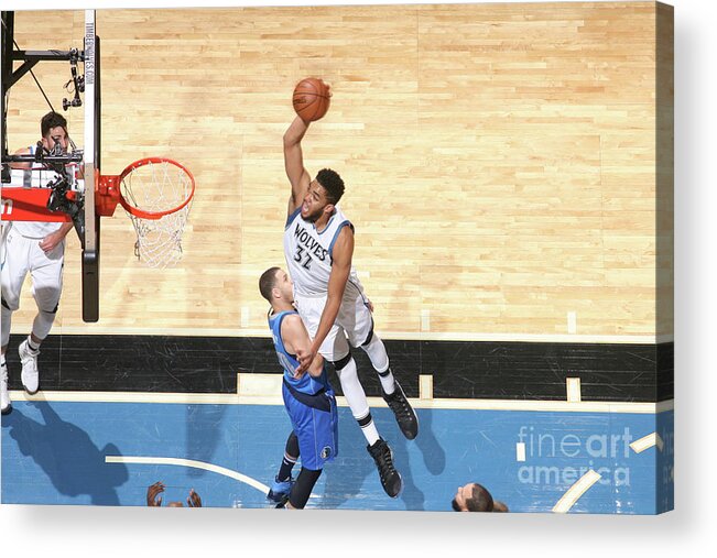 Nba Pro Basketball Acrylic Print featuring the photograph Dallas Mavericks V Minnesota by David Sherman