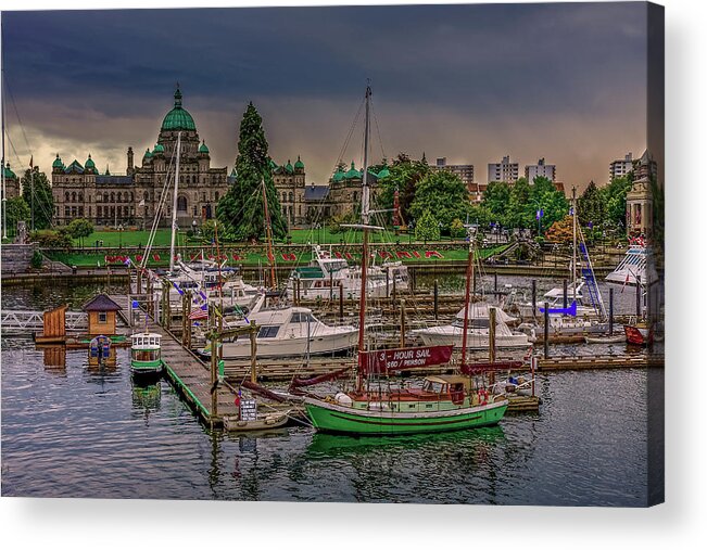 Harbor Acrylic Print featuring the photograph Harbor and Parliament Building #2 by Darryl Brooks