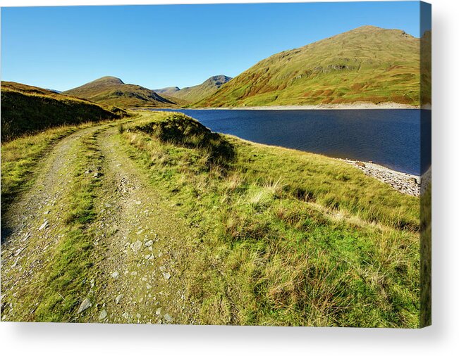 Loch Lyon Acrylic Print featuring the mixed media Loch Lyon #2 by Smart Aviation