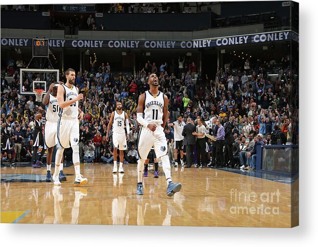 Nba Pro Basketball Acrylic Print featuring the photograph Sacramento Kings V Memphis Grizzlies #2 by Joe Murphy