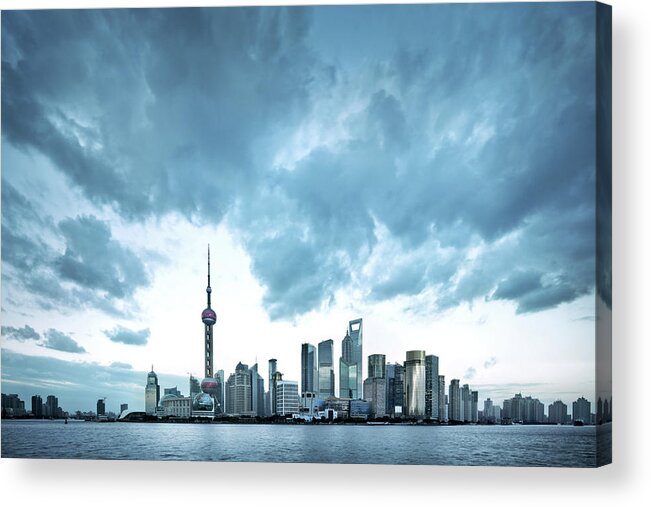 Chinese Culture Acrylic Print featuring the photograph Shanghai Skyline #2 by Nikada