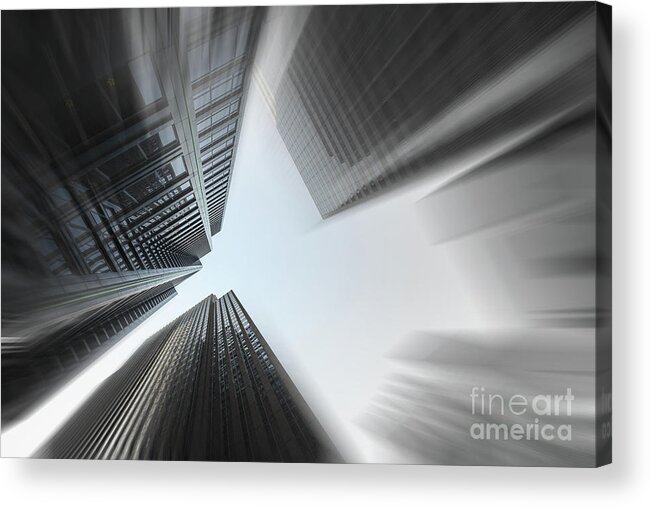Chicago Acrylic Print featuring the photograph Skyscrapers in Motion by Raul Rodriguez