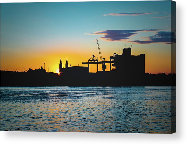 Worms Acrylic Print featuring the photograph Sunset in Worms #3 by Marc Braner