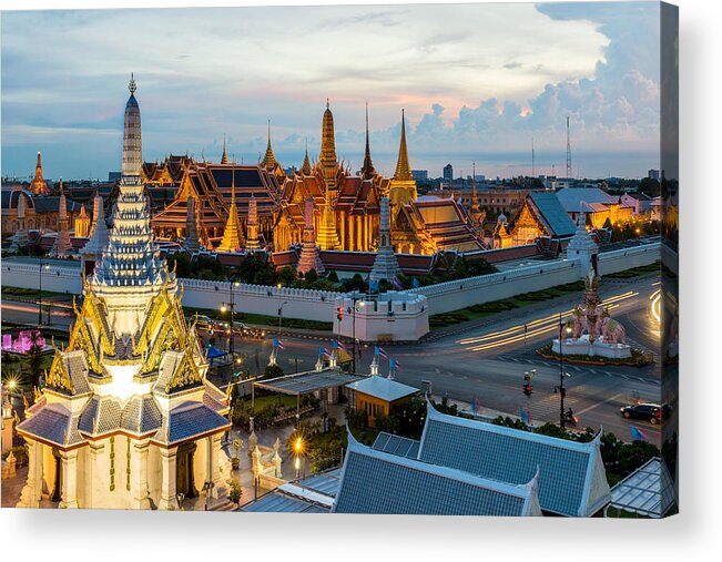 Landscape Acrylic Print featuring the photograph Wat Phra Kaew, Temple Of The Emerald #2 by Prasit Rodphan