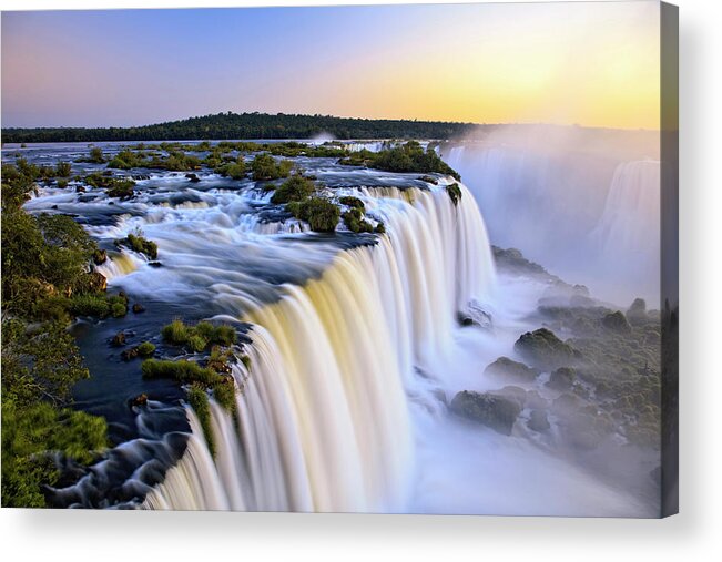 Estock Acrylic Print featuring the digital art Iguazu Falls #20 by Antonino Bartuccio