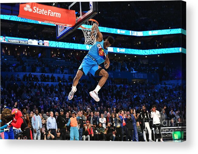 Hamidou Diallo Acrylic Print featuring the photograph 2019 At&t Slam Dunk by Jesse D. Garrabrant