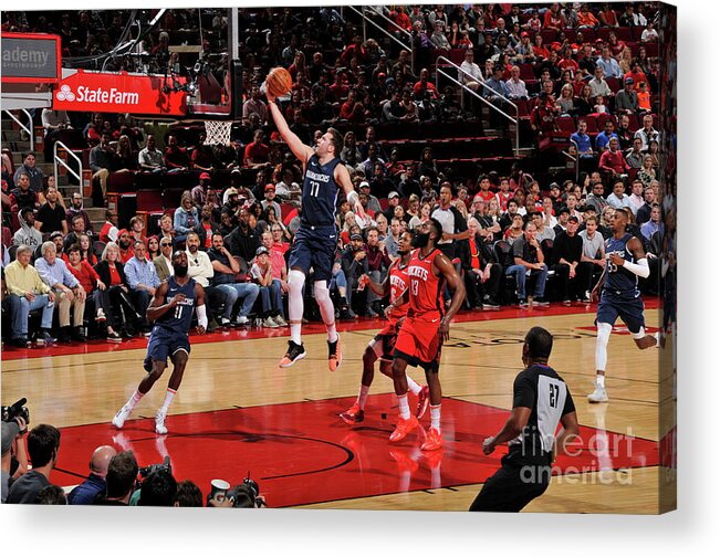 Nba Pro Basketball Acrylic Print featuring the photograph Dallas Mavericks V Houston Rockets by Bill Baptist
