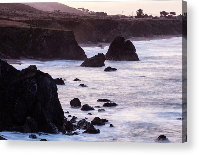 Landscapeaerial Acrylic Print featuring the photograph The Pacific Ocean Washes #23 by Ethan Daniels