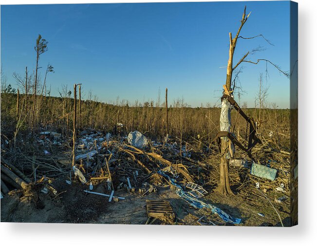 Catastrophe Acrylic Print featuring the photograph Damage From Ef4 Tornado On March 3, 2019 In Beauregard, Alabama #3 by Cavan Images