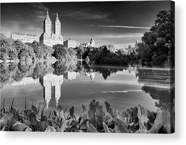 Estock Acrylic Print featuring the digital art Lake In Central Park, Nyc #3 by Riccardo Spila