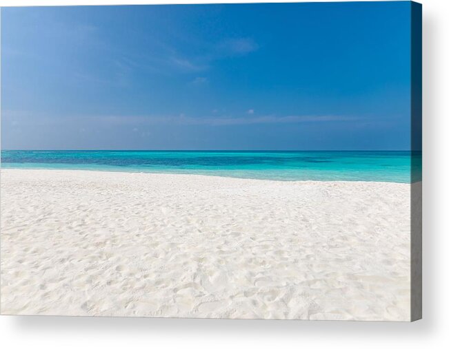 Landscape Acrylic Print featuring the photograph Perfect Tranquil Beach Scene, Soft #3 by Levente Bodo