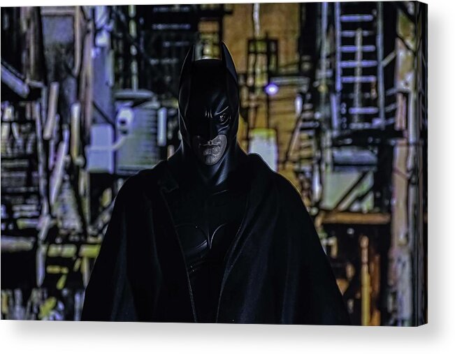 Batman Acrylic Print featuring the digital art The Batman #3 by Jeremy Guerin