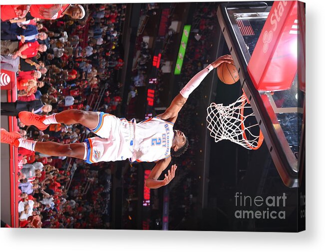 Nba Pro Basketball Acrylic Print featuring the photograph Oklahoma City Thunder V Houston Rockets by Bill Baptist