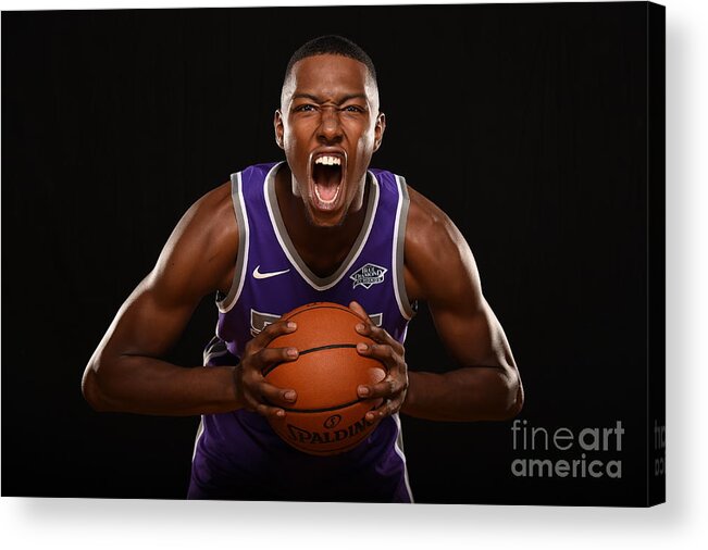Harry Giles Acrylic Print featuring the photograph 2017 Nba Rookie Photo Shoot #35 by Brian Babineau