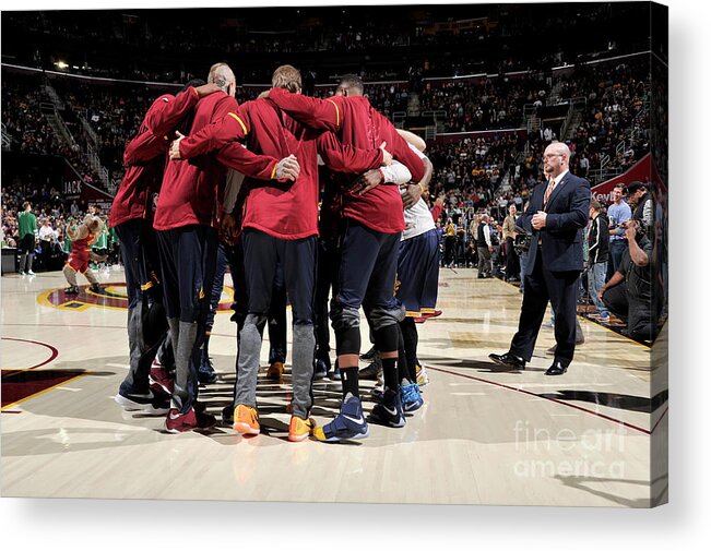 David Liam Kyle/nbae Via Getty Images Acrylic Print featuring the photograph Boston Celtics V Cleveland Cavaliers by David Liam Kyle