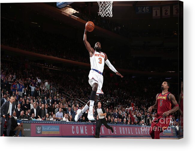 Tim Hardaway Jr Acrylic Print featuring the photograph Cleveland Cavaliers V New York Knicks #4 by Nathaniel S. Butler