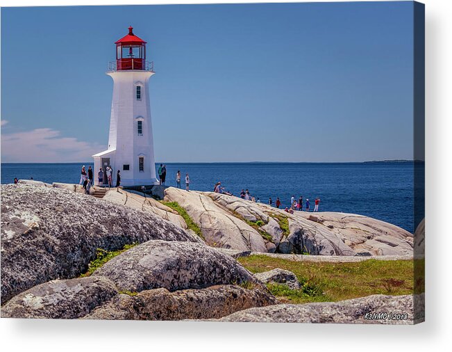 Peggy's Cove Acrylic Print featuring the digital art Peggys Cove Lighthouse #5 by Ken Morris