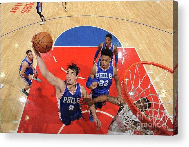 Dario Saric Acrylic Print featuring the photograph Philadelphia 76ers V La Clippers by Andrew D. Bernstein