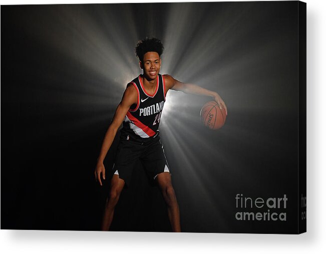 Nba Pro Basketball Acrylic Print featuring the photograph 2018 Nba Rookie Photo Shoot by Jesse D. Garrabrant