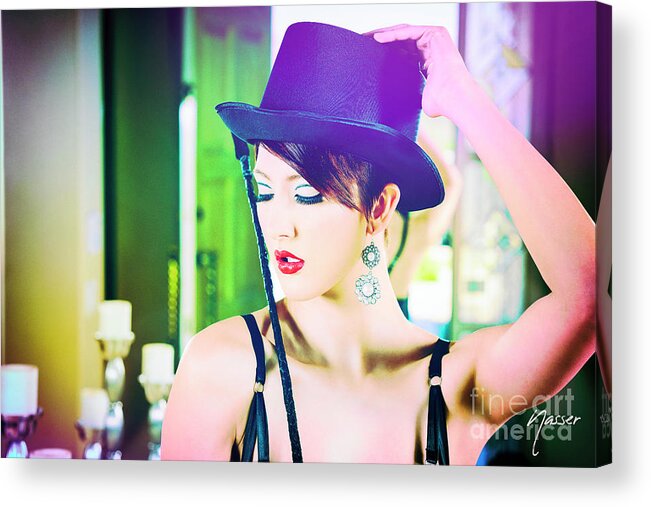 Attitude Acrylic Print featuring the photograph 4951 Playful Lady Mistress Dancer by Amyn Nasser