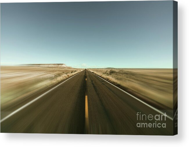 Arizona Acrylic Print featuring the photograph Arizona Desert Highway #5 by Raul Rodriguez