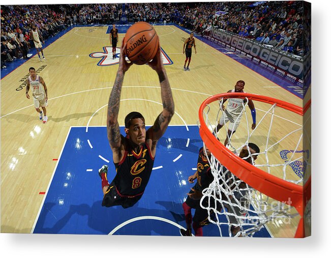 Jordan Clarkson Acrylic Print featuring the photograph Cleveland Cavaliers V Philadelphia 76ers by Jesse D. Garrabrant