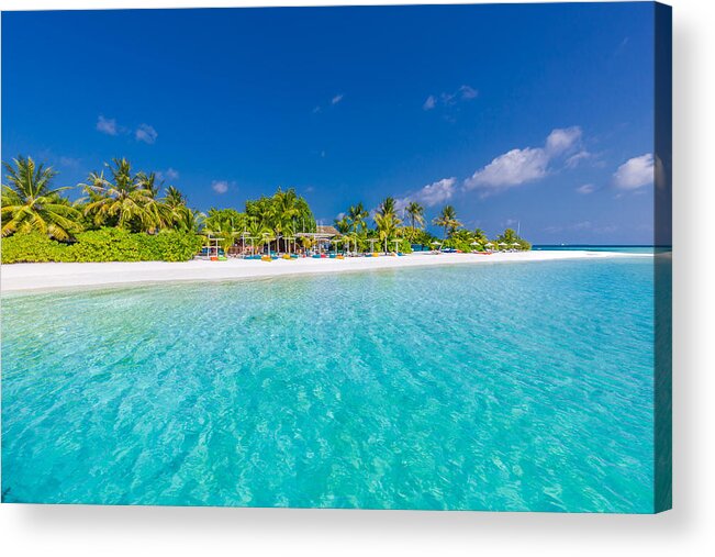 Landscape Acrylic Print featuring the photograph Tranquil Scenery, Relaxing Beach #5 by Levente Bodo