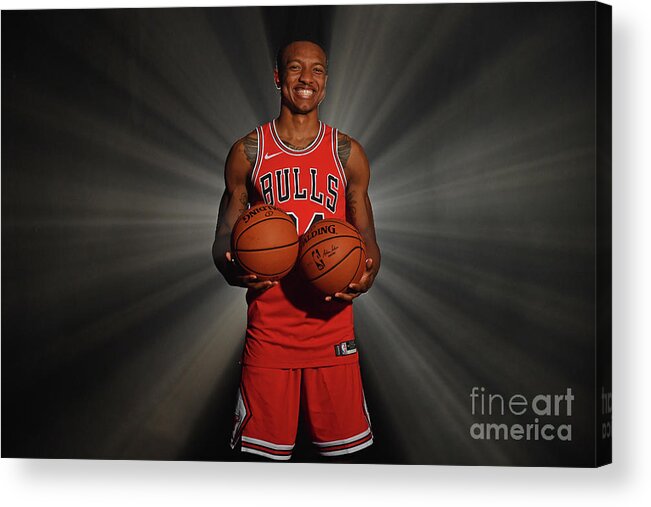 Wendell Carter Jr Acrylic Print featuring the photograph 2018 Nba Rookie Photo Shoot #50 by Jesse D. Garrabrant