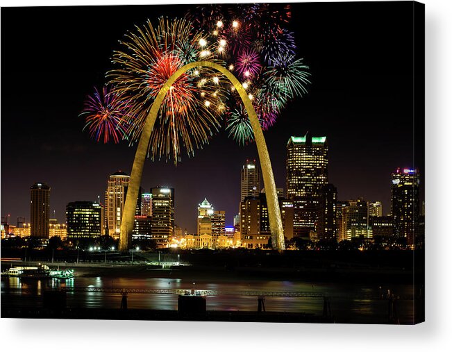 St. Louis Arch Acrylic Print featuring the photograph 50 Years of the Arch by Randall Allen