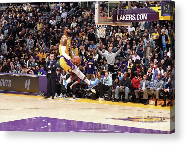 Lebron James Acrylic Print featuring the photograph Lebron James #57 by Andrew D. Bernstein