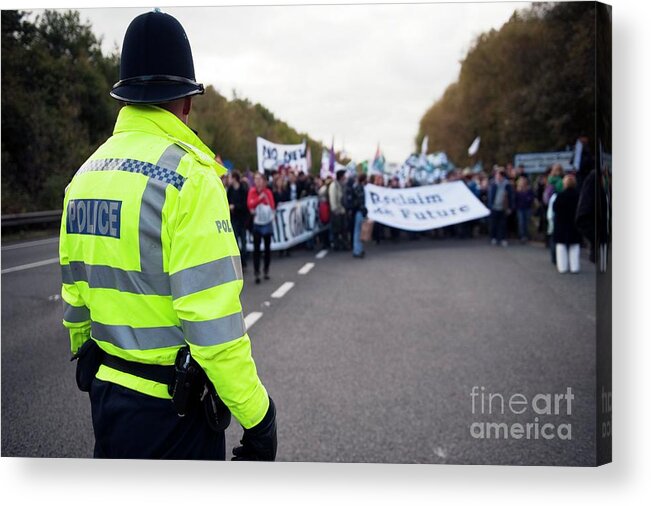 Activist Acrylic Print featuring the photograph Climate Change Protest #6 by Matthew Oldfield/science Photo Library