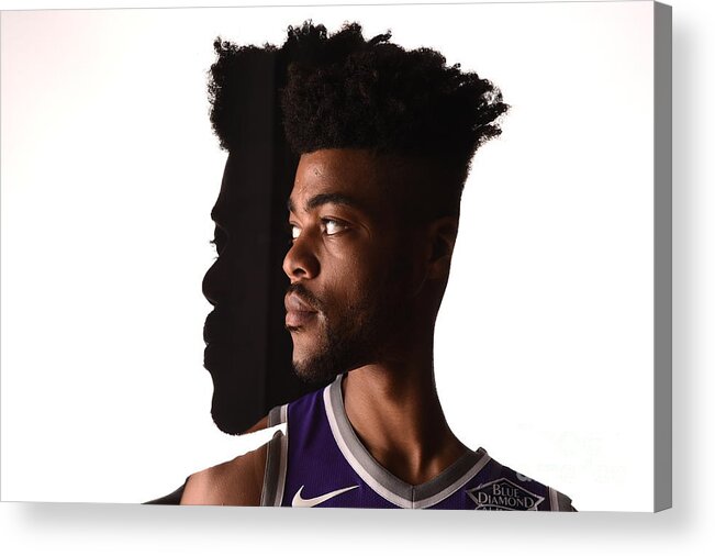 On August 11 Acrylic Print featuring the photograph 2017 Nba Rookie Photo Shoot by Brian Babineau