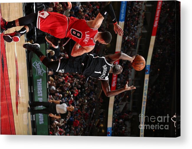 Theo Pinson Acrylic Print featuring the photograph Brooklyn Nets V Chicago Bulls #7 by Gary Dineen