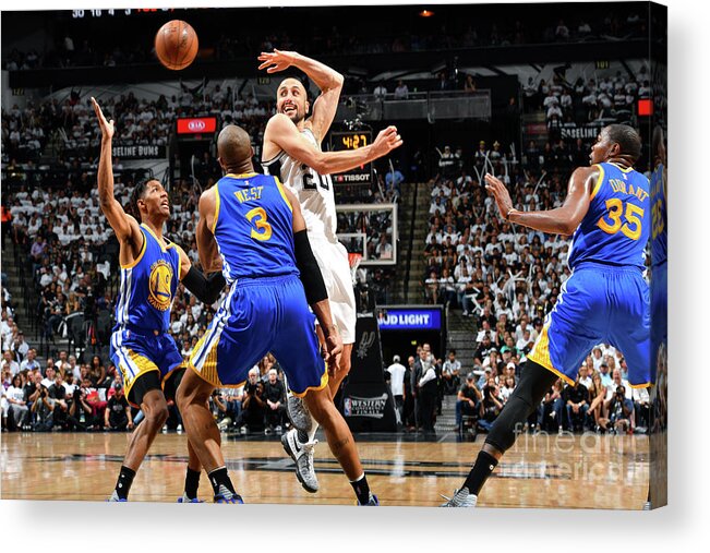 Playoffs Acrylic Print featuring the photograph Golden State Warriors V San Antonio by Jesse D. Garrabrant