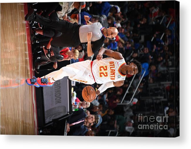 Nba Pro Basketball Acrylic Print featuring the photograph Atlanta Hawks V Detroit Pistons by Chris Schwegler