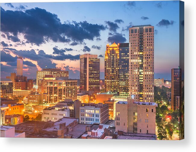 Landscape Acrylic Print featuring the photograph Birmingham, Alabama, Usa Downtown City #9 by Sean Pavone