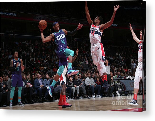 Devonte' Graham Acrylic Print featuring the photograph Charlotte Hornets V Washington Wizards #9 by Ned Dishman