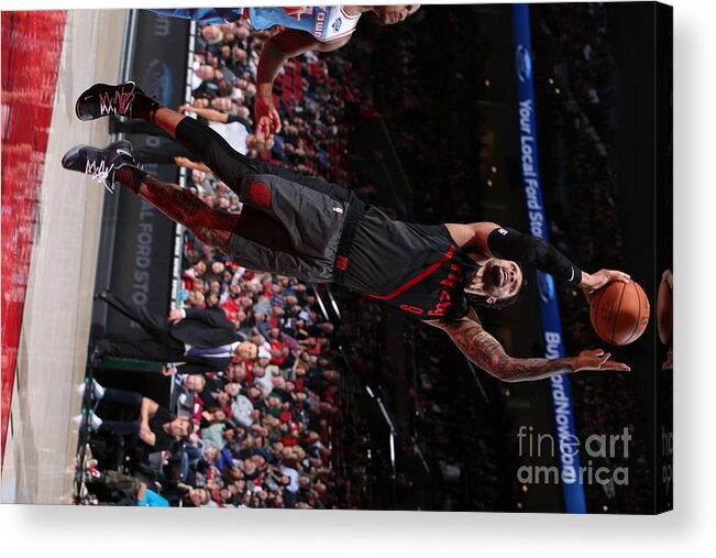 Gary Trent Jr Acrylic Print featuring the photograph Sacramento Kings V Portland Trail by Sam Forencich