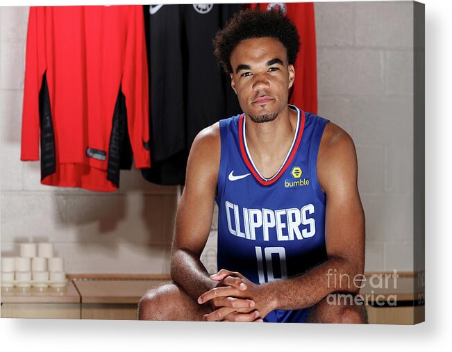 Jerome Robinson Acrylic Print featuring the photograph 2018 Nba Rookie Photo Shoot #91 by Nathaniel S. Butler