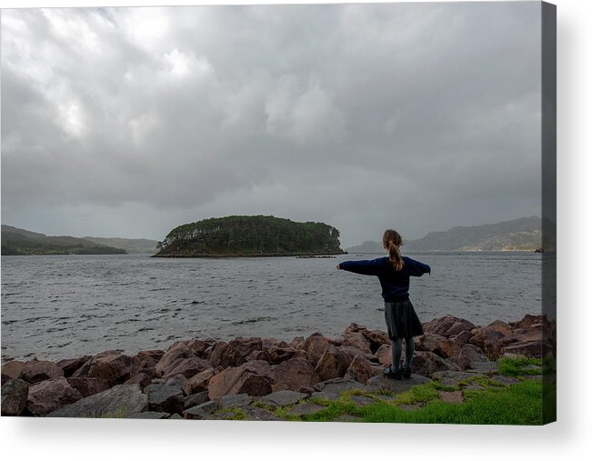 The Isle Of Skye Acrylic Print featuring the photograph Against the wind 1 by Dubi Roman