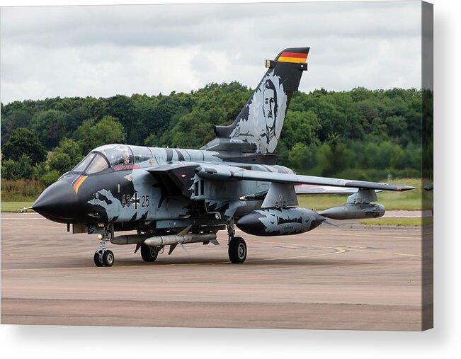 Gloucestershire Acrylic Print featuring the photograph A German Air Force Panavia Tornado Ecr by Rob Edgcumbe