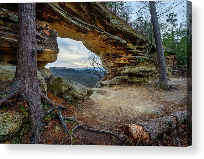 Double Arch Acrylic Print featuring the photograph A Portal Through Time by Michael Scott