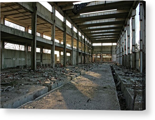 Architecture Acrylic Print featuring the photograph Abandoned building,Haskovo,Bulgaria by Martin Smith