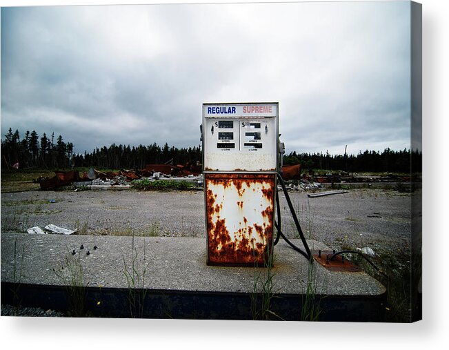 Spooky Acrylic Print featuring the photograph Abandoned Oil Station by Mmac72