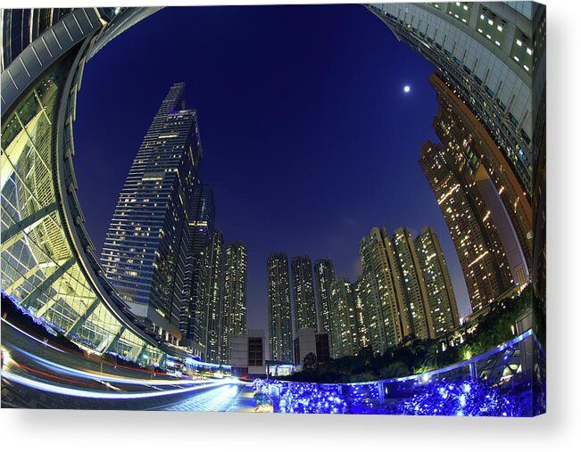 Outdoors Acrylic Print featuring the photograph Above Kowloon Station by Eugenelimphotography.com