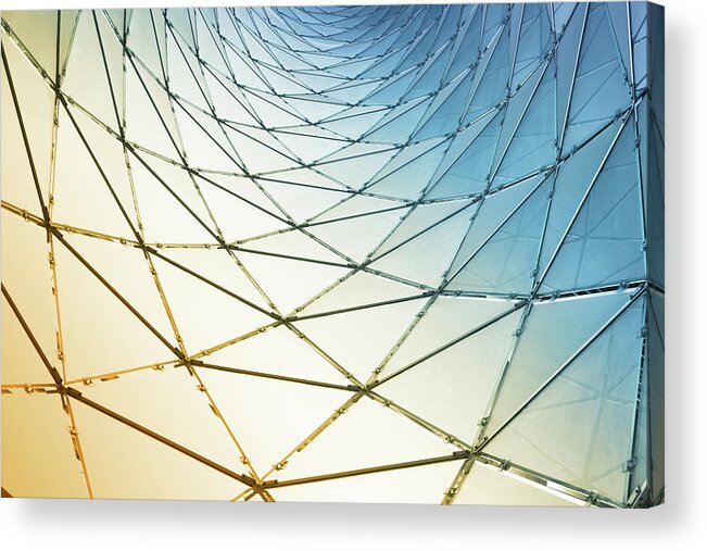Triangle Shape Acrylic Print featuring the photograph Abstract Glass Panels by Blackred