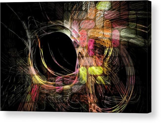 Black Hole Acrylic Print featuring the digital art Abstract Heaven Earthy by Don Northup
