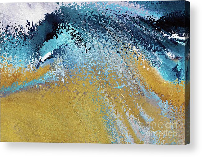Blue Acrylic Print featuring the painting Acts 22 16. Why Are You Waiting by Mark Lawrence