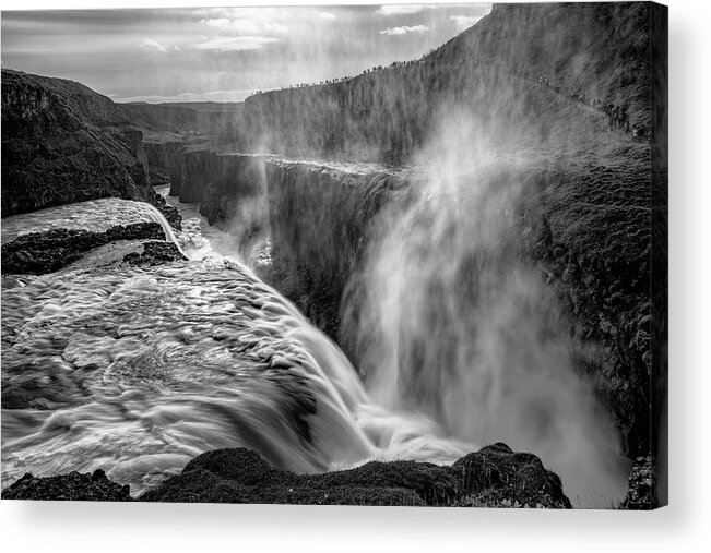 Iceland Acrylic Print featuring the photograph Admiring Gullfoss by Darren White